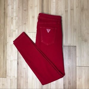 Red Guess skinny jeans size 27